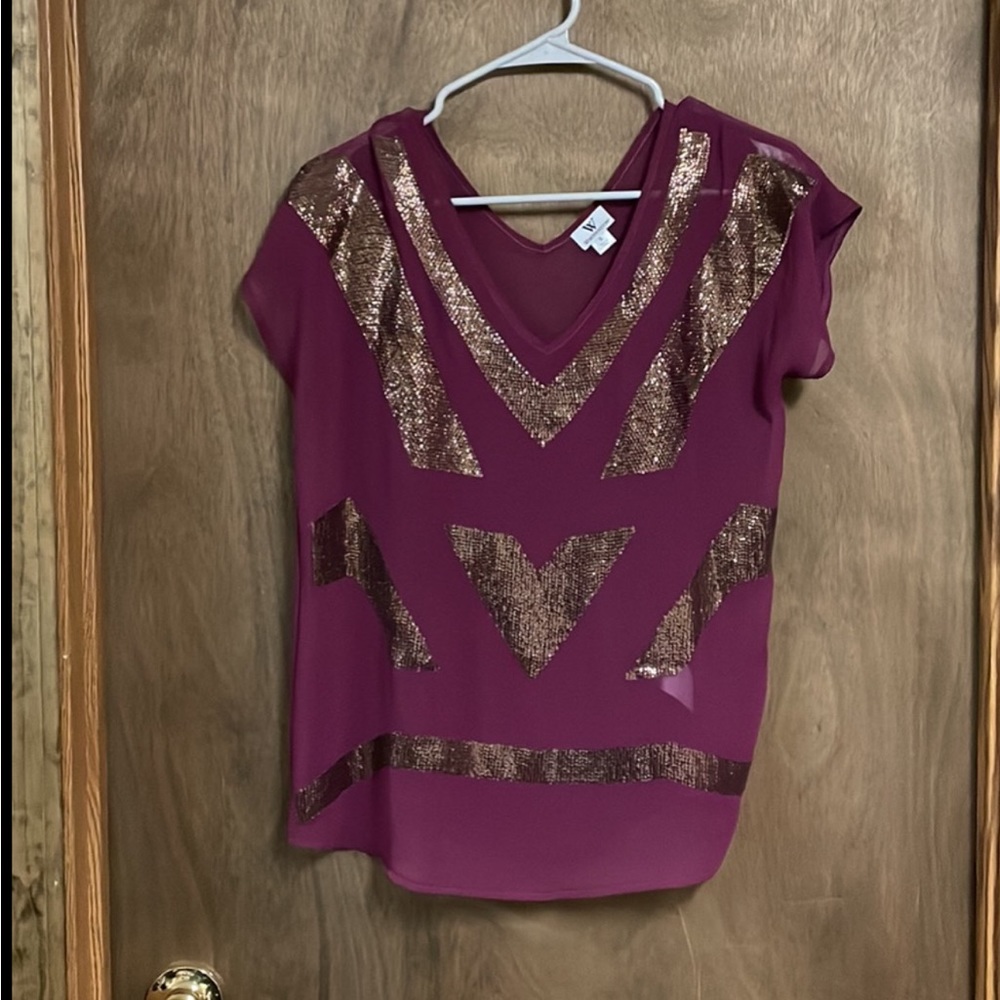 Worthington Short Sleeve Blouse Small